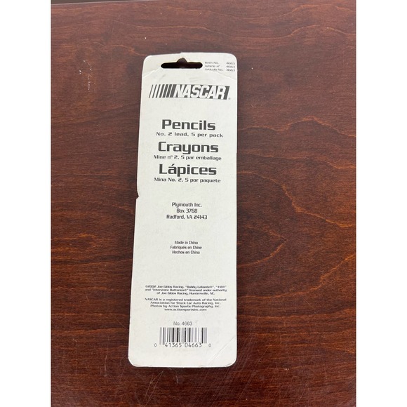 NWT Nascar Bobby Labonte #18 Pack of 5 no 2 lead new pencils 2002 - Picture 2 of 4